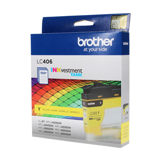 Brother (LC406Y) Inkjet, Yellow 1.5K Yield