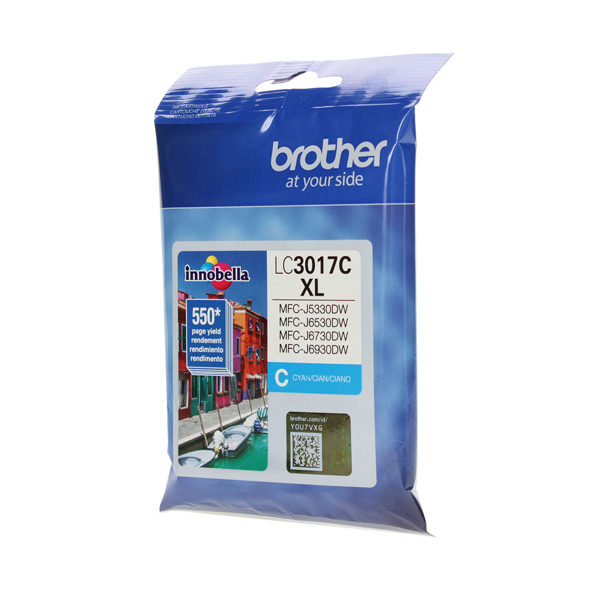 Brother (LC3017C) Inkjet, Cyan 550 High Yield