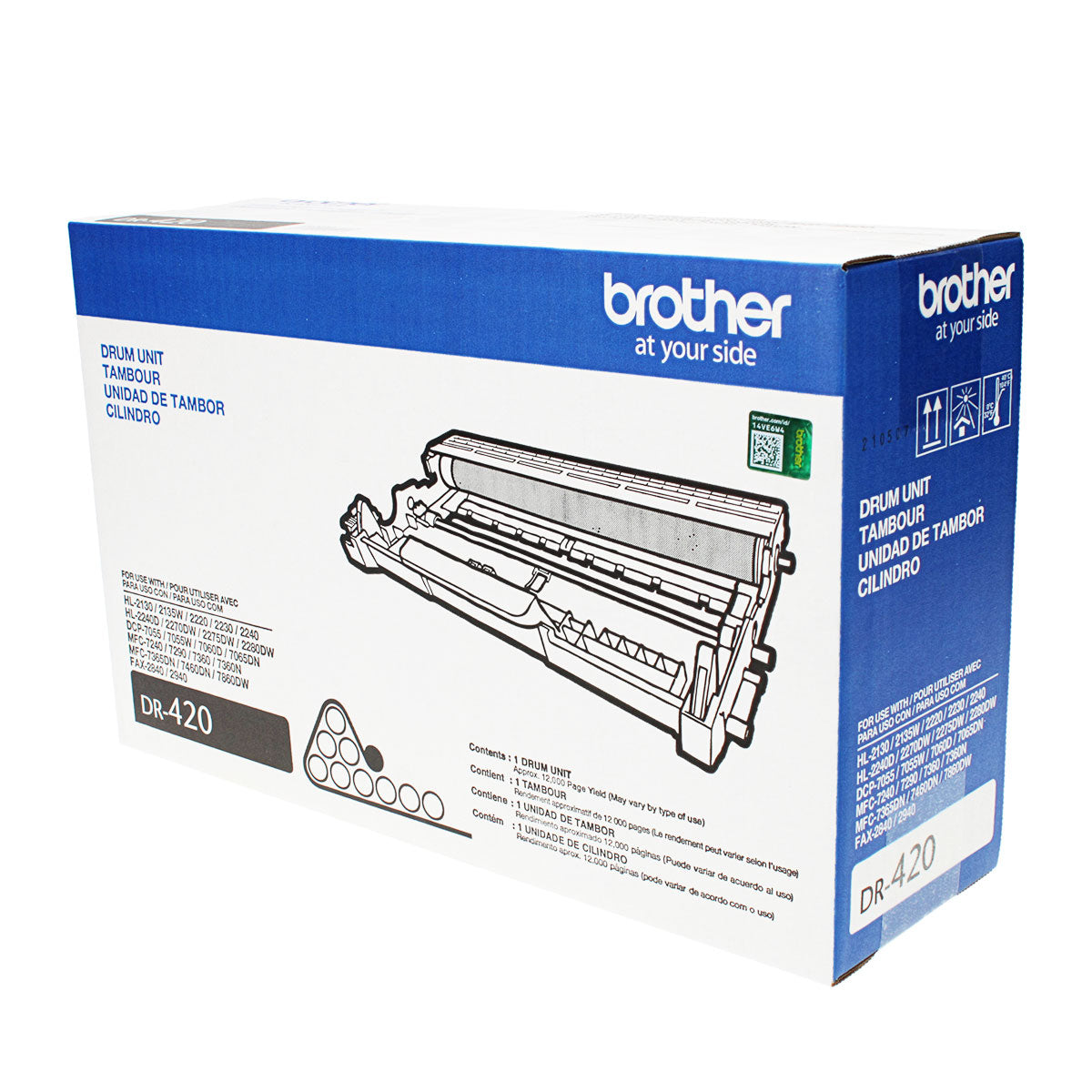 Brother (DR420) Drum Unit, Black 12K Yield