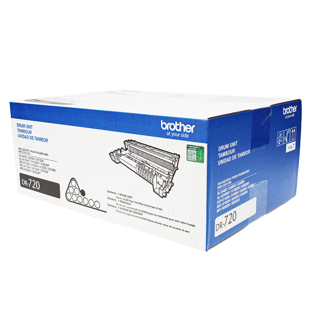 Brother (DR720) Drum Unit, Black 30K Yield