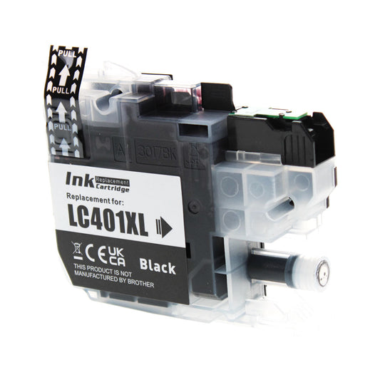 Brother LC401XLBK Remanufactured Toner Cartridge Black 500 High Yield