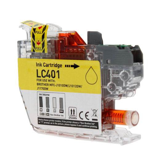 Brother LC401Y Remanufactured Toner Cartridge Yellow 200 Standard Yield