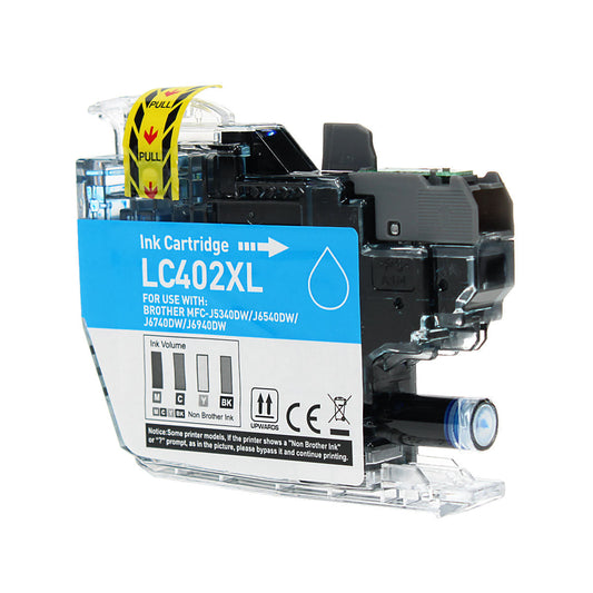 Brother LC402XLC Remanufactured Toner Cartridge Cyan 1500 High Yield