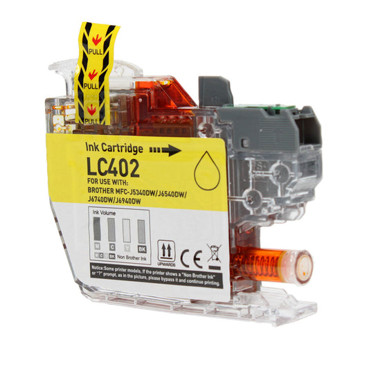 Brother LC402Y Remanufactured Toner Cartridge Yellow 550 Standard Yield