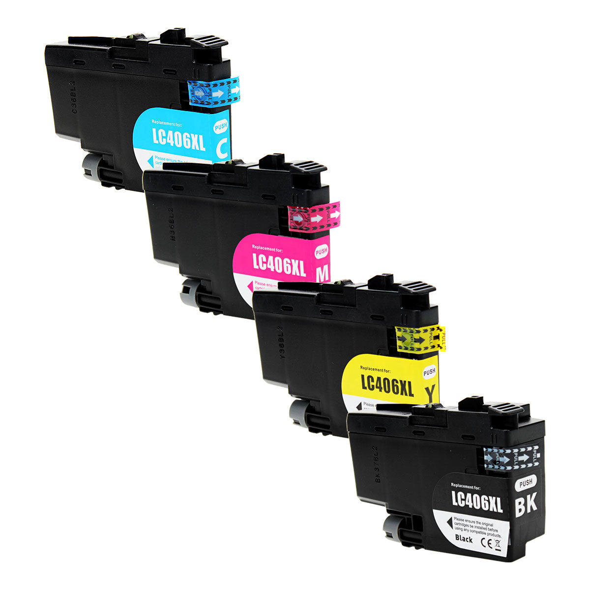 Brother LC406XL4PKS LC406XLBK Remanufactured Toner Cartridge Black Cyan Magenta Yellow 6000/5000 High Yield 4/Pack