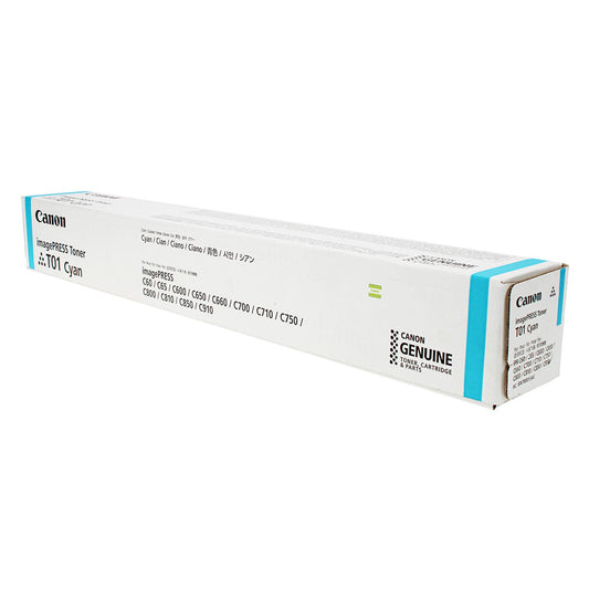 Canon T01C (8067B001) Toner Cartridge, Cyan 39.5K Yield