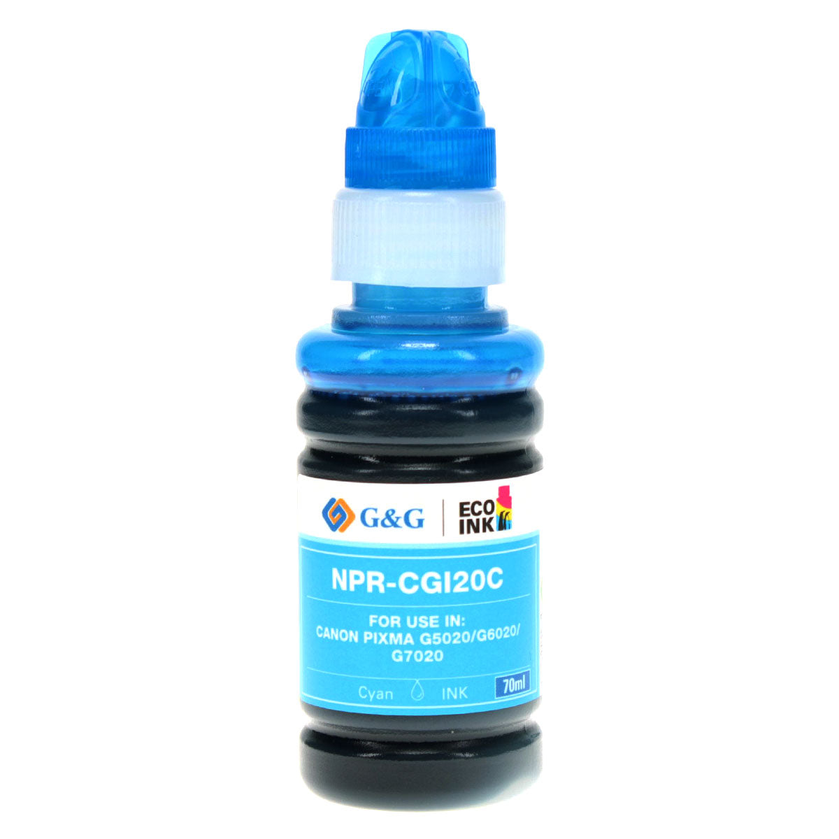 Canon GI-20C Remanufactured Toner Cartridge Cyan 70 Ml