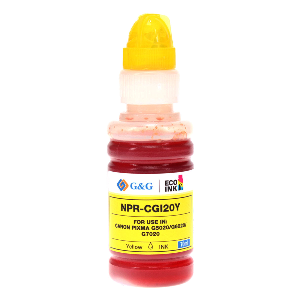 Canon GI-20Y Remanufactured Toner Cartridge Yellow 70 Ml