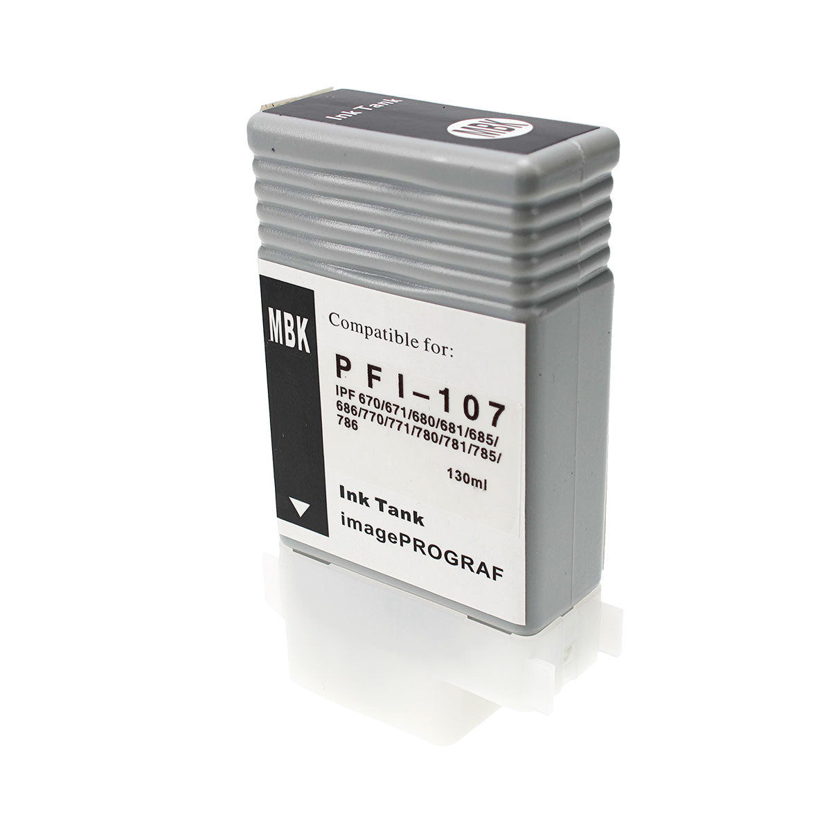 Canon PFI-107MBK Remanufactured Toner Cartridge Matte Black 130Ml