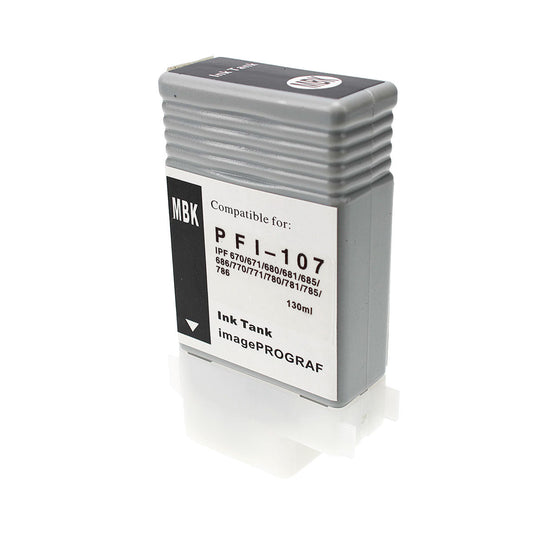 Canon PFI-107MBK Remanufactured Toner Cartridge Matte Black 130Ml