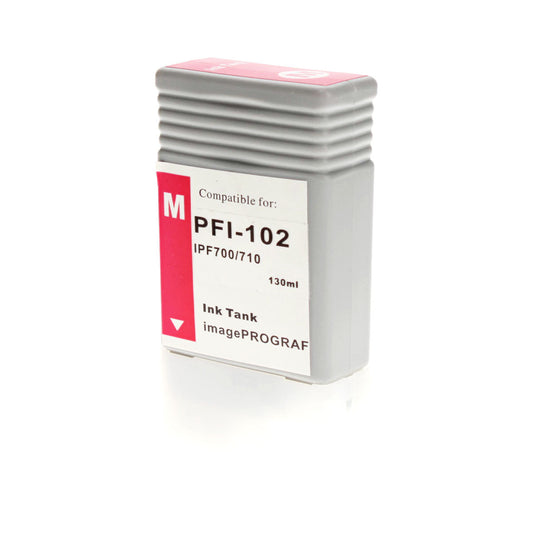 Canon PFI-102M Remanufactured Toner Cartridge Magenta 130Ml