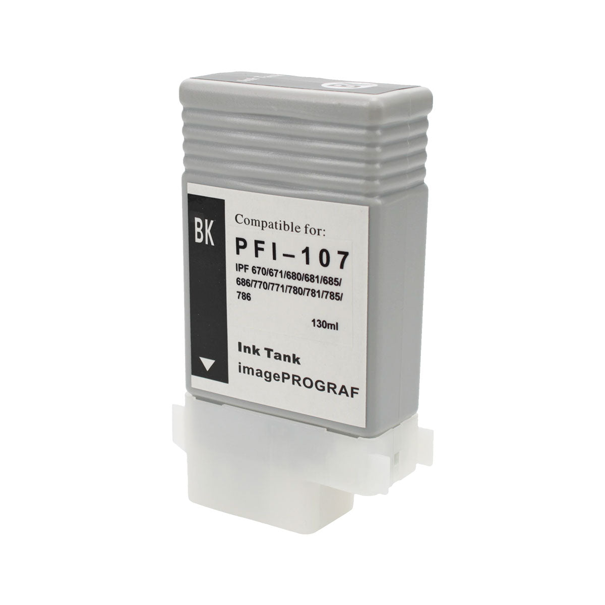 Canon PFI-107BK Remanufactured Toner Cartridge Black 130Ml