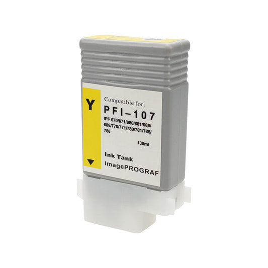 Canon PFI-107Y Remanufactured Toner Cartridge Yellow 130Ml