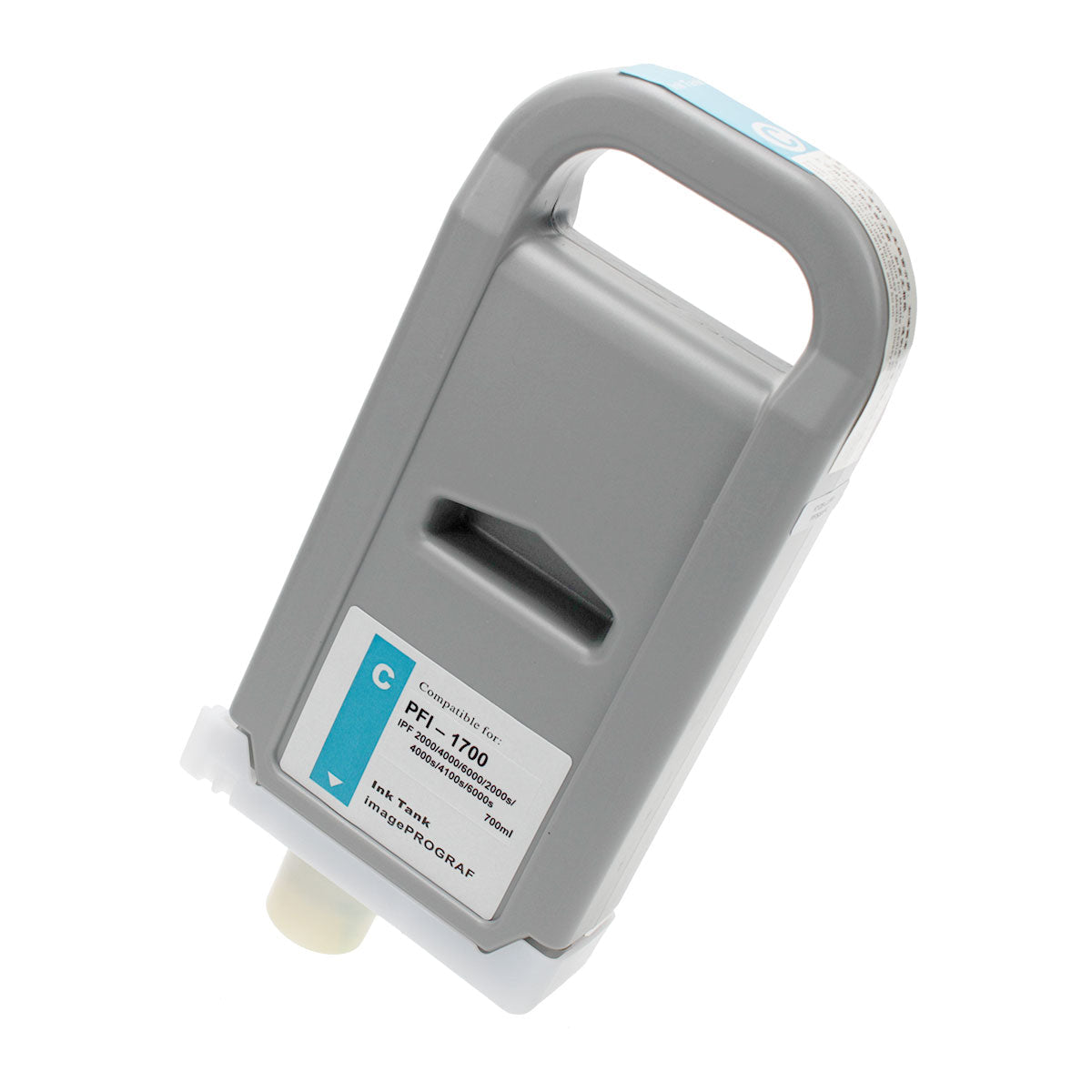 Canon PFI-1700C Remanufactured Toner Cartridge Cyan 700Ml