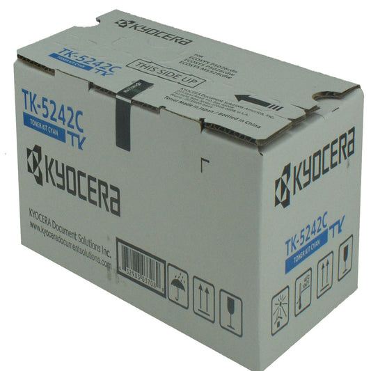 Kyocera Mita TK-5242C (1T02R7CUS0) Toner Cartridge, Cyan 3K Yield