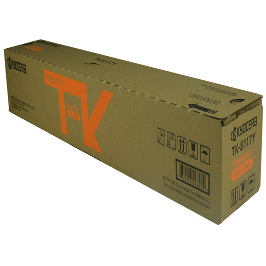 Kyocera Mita TK-8117Y (1T02P3AUS0) Toner Cartridge, Yellow 6K Yield