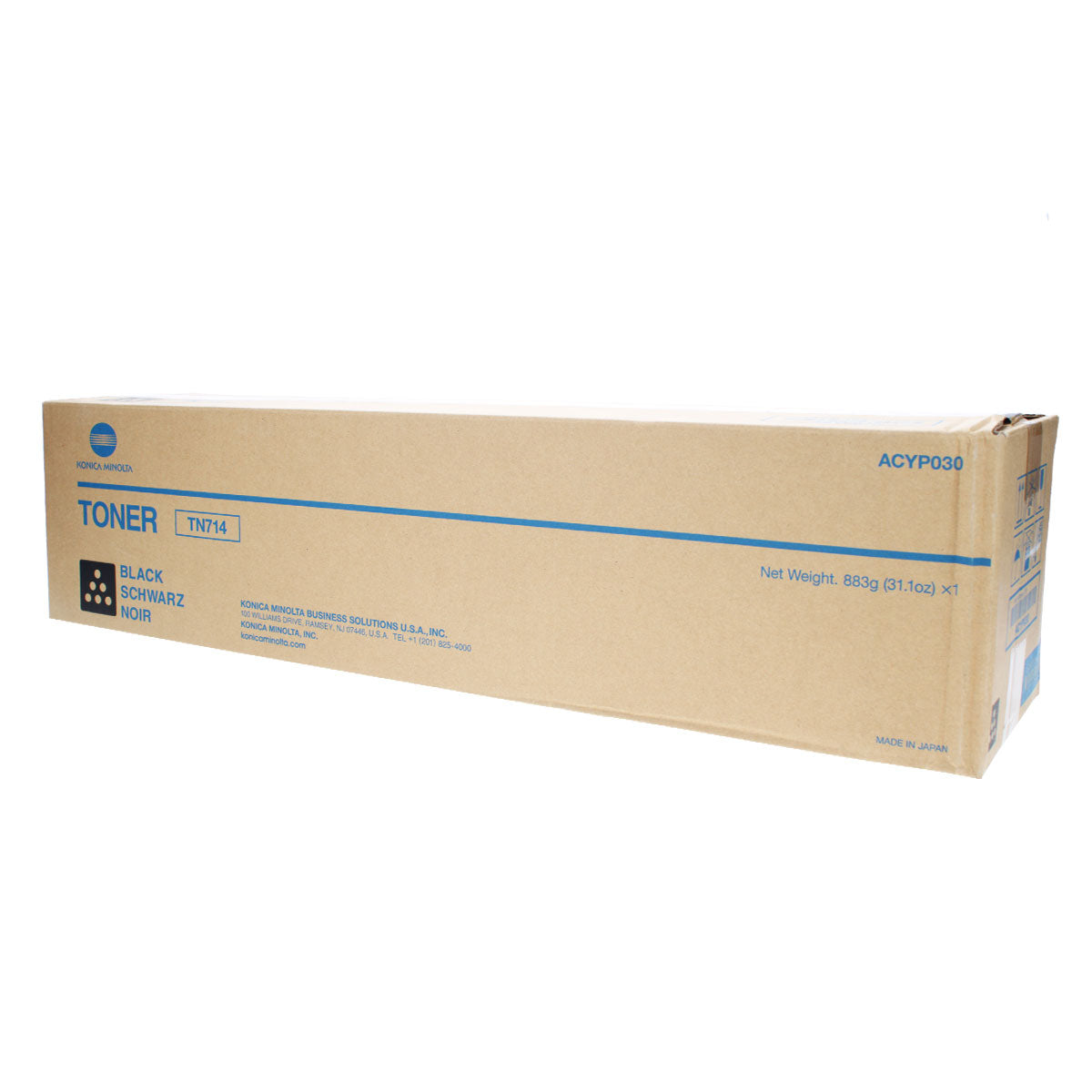Konica Minolta TN714 (ACYP030) Toner Cartridge, Black 45K Yield