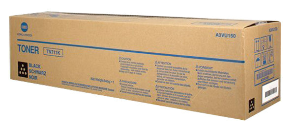 Konica Minolta TN711K (A3VU130) Toner Cartridge, Black 47.2K Yield