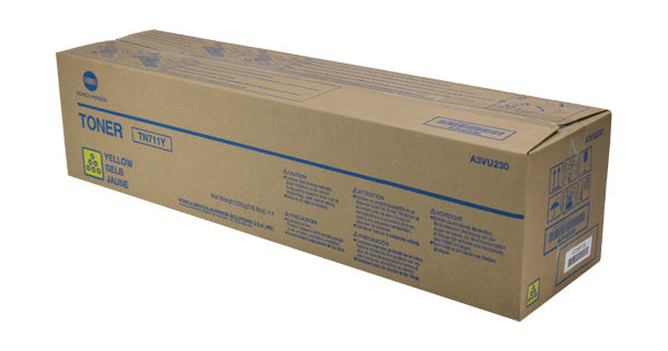 Konica Minolta TN711Y (A3VU230) Toner Cartridge, Yellow 31.5K Yield