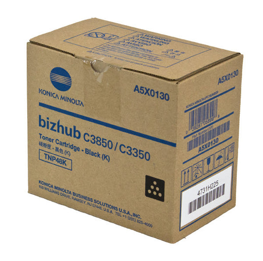 Konica Minolta TNP48K (A5X0130) Toner Cartridge, Black 10K Yield