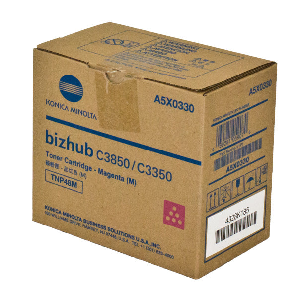 Konica Minolta TNP48M (A5X0330) Toner Cartridge, Magenta 10K Yield