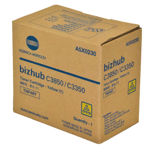 Konica Minolta TNP48Y (A5X0230) Toner Cartridge, Yellow 10K Yield