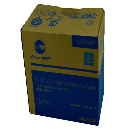 Konica Minolta TNP49C (A95W430) Toner Cartridge, Cyan 12K Yield