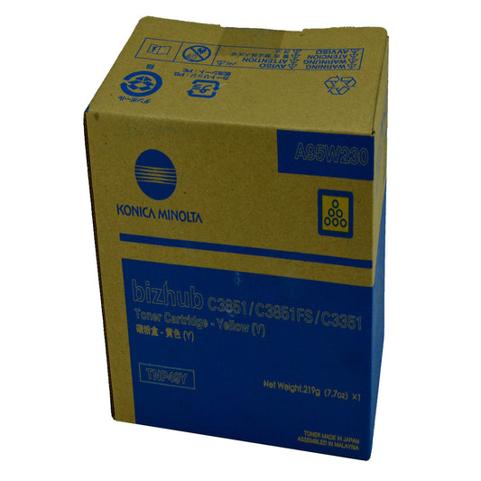 Konica Minolta TNP49Y (A95W230) Toner Cartridge, Yellow 12K Yield