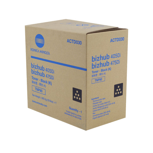 Konica Minolta TNP90 (ACTD030) Toner Cartridge, Black 20K Yield