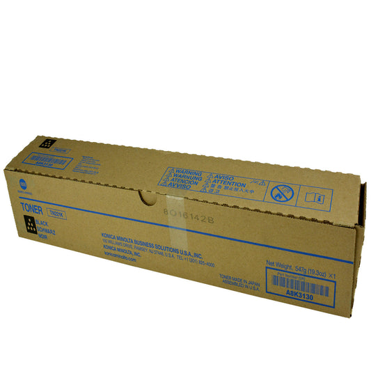 Konica Minolta TN221K (A8K3130) Toner Cartridge, Black 24K Yield