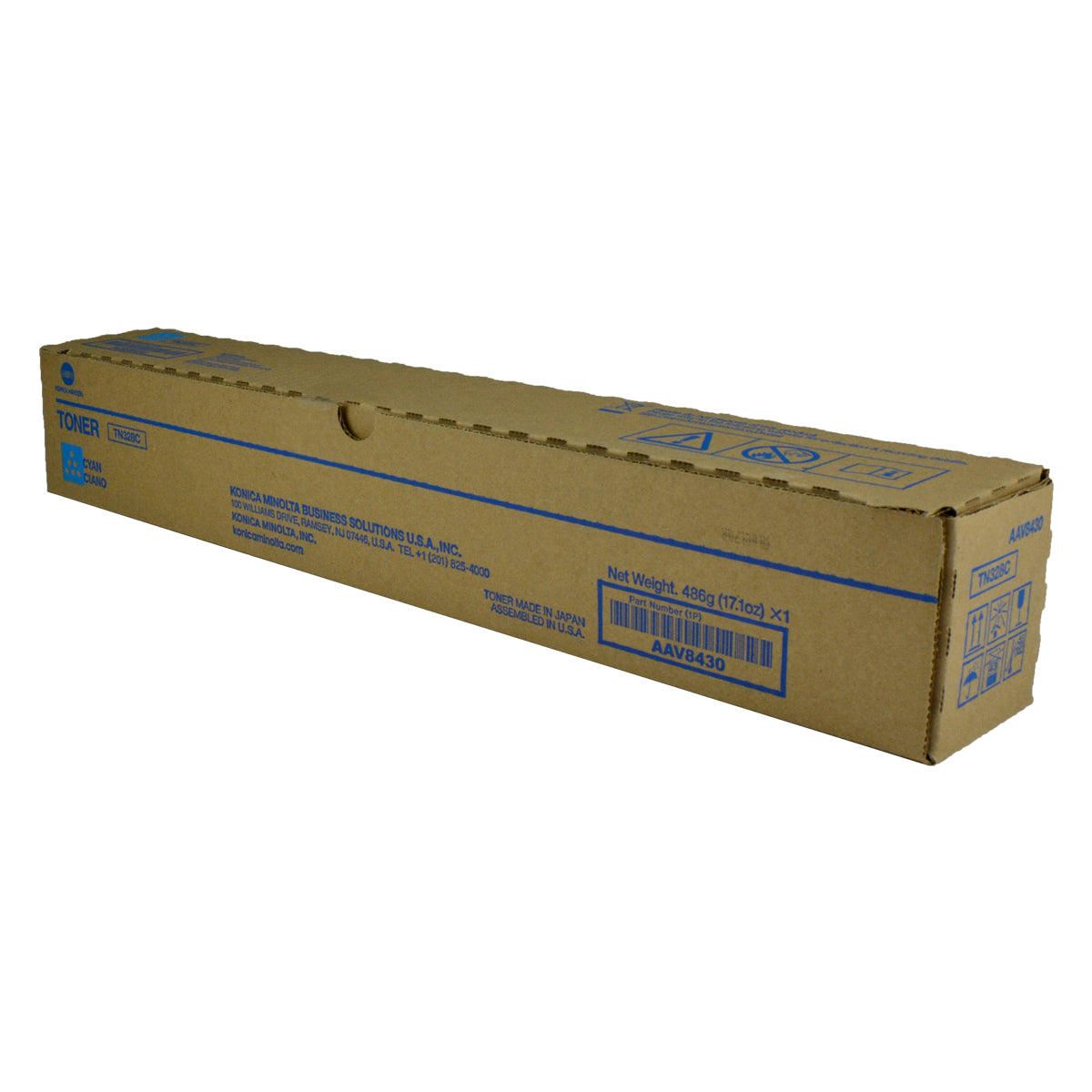 Konica Minolta TN328C (AAV8430) Toner Cartridge, Cyan 28K Yield