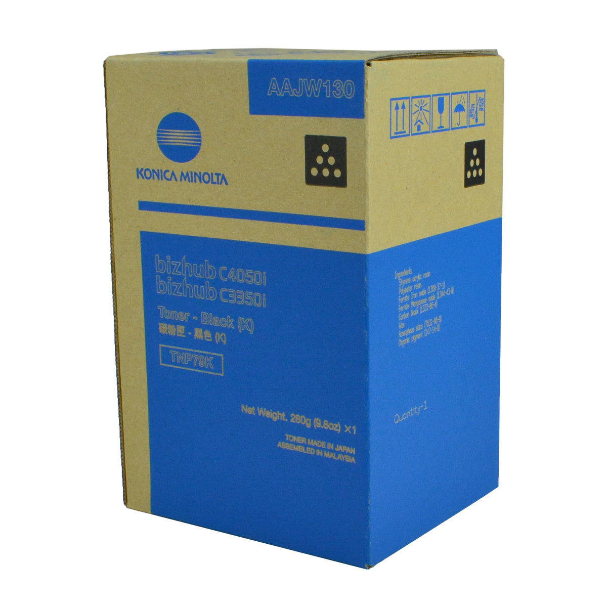 Konica Minolta TNP79K (AAJW130) Toner Cartridge, Black 13K Yield
