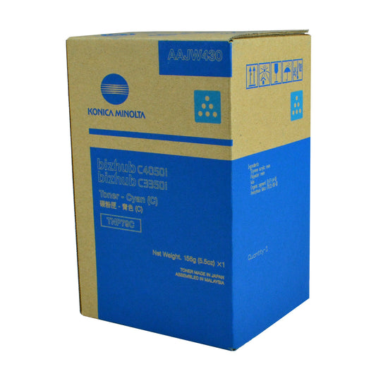 Konica Minolta TNP79C (AAJW430) Toner Cartridge, Cyan 9K Yield