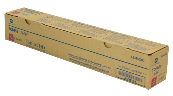 Konica Minolta TN512M (A33K332) Toner Cartridge, Magenta 26K Yield