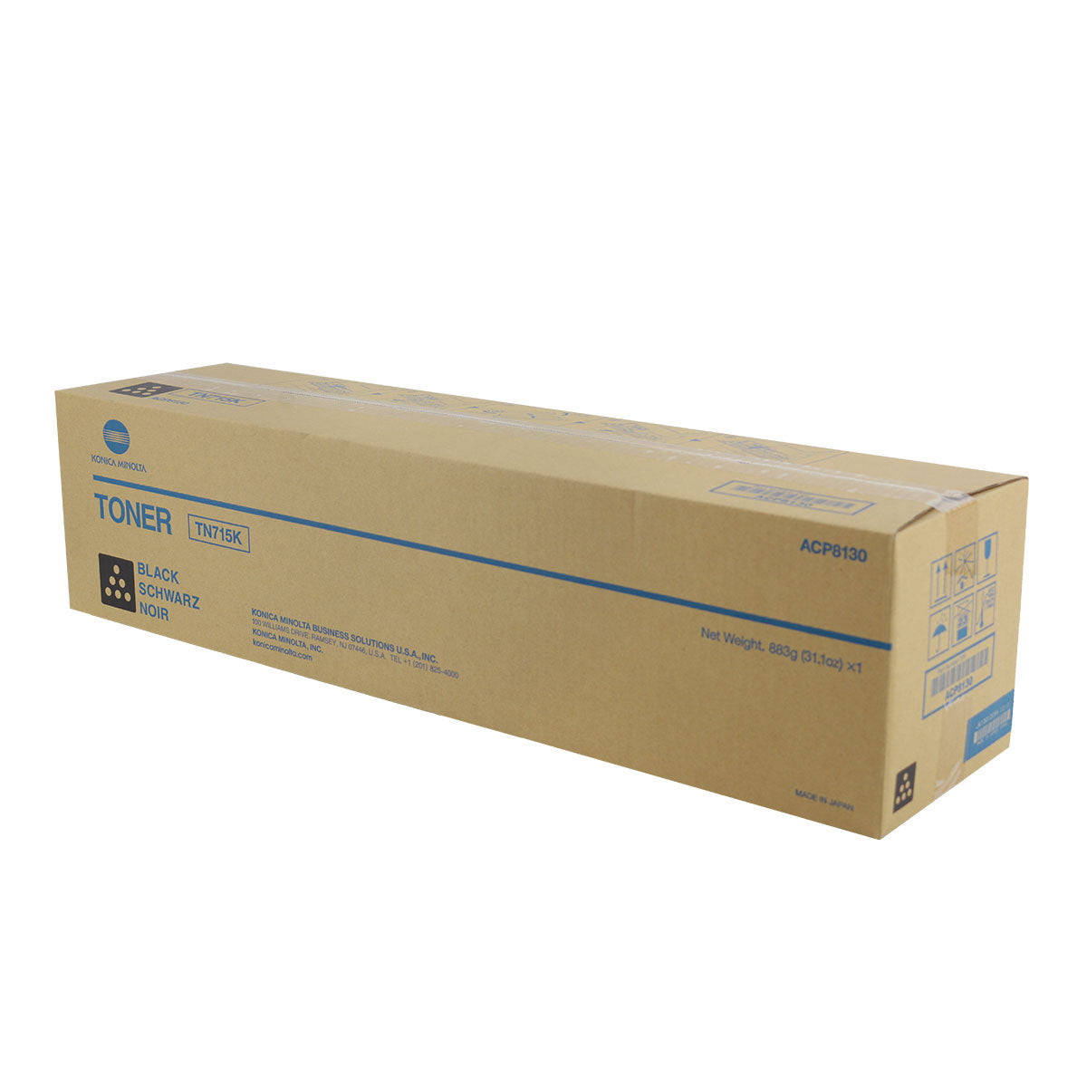 Konica Minolta TN715K (ACP8130) Toner Cartridge, Black 45K Yield