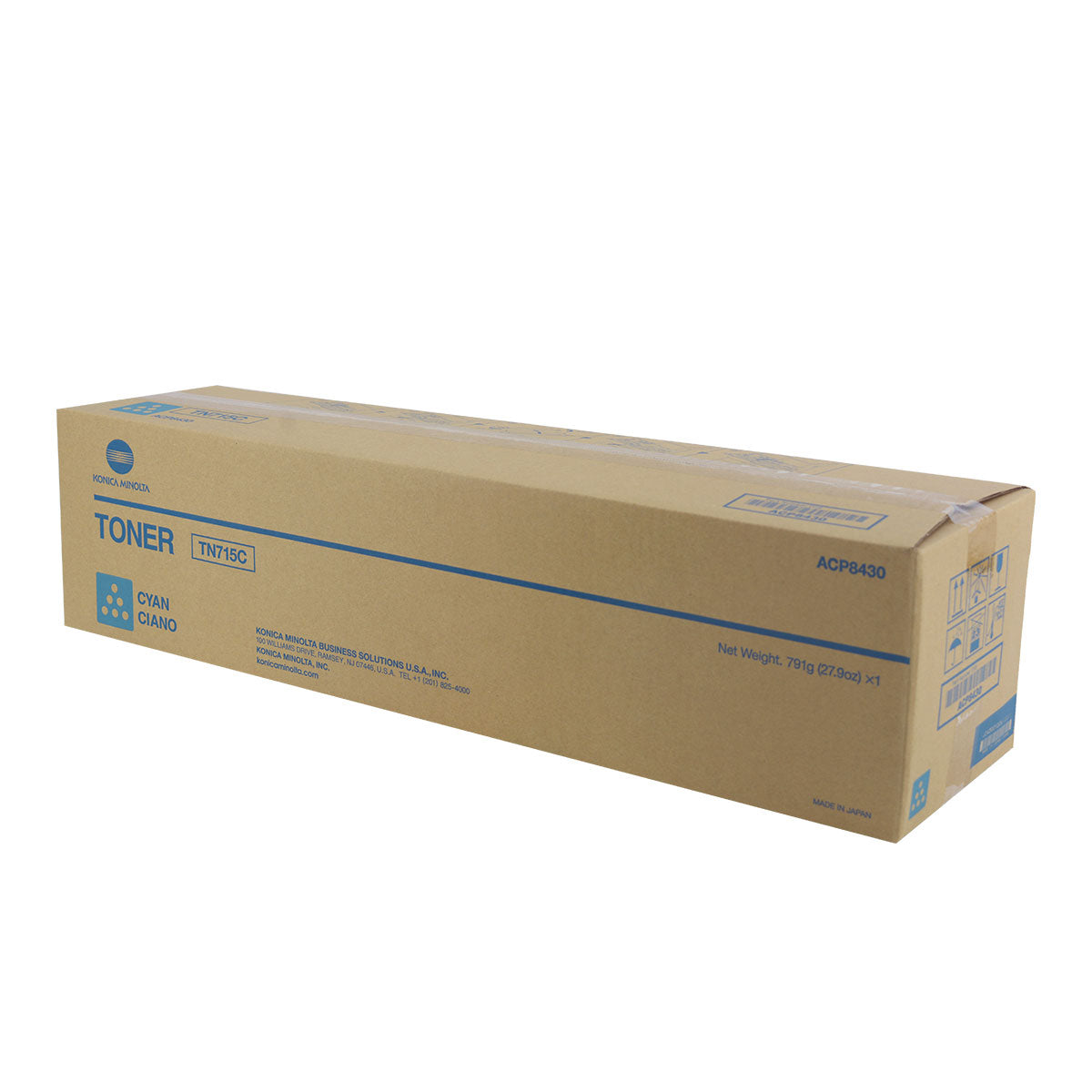 Konica Minolta TN715C (ACP8430) Toner Cartridge, Cyan 45K Yield