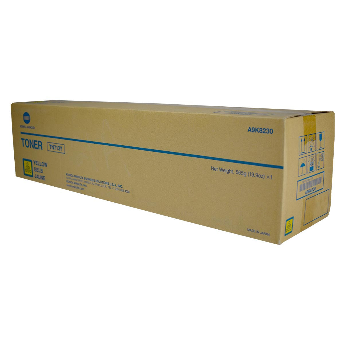 Konica Minolta TN713Y (A9K8230) Toner Cartridge, Yellow 33.2K Yield