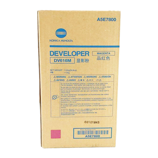 Konica Minolta DV616M (A5E7800) Developer, Magenta 850K Yield