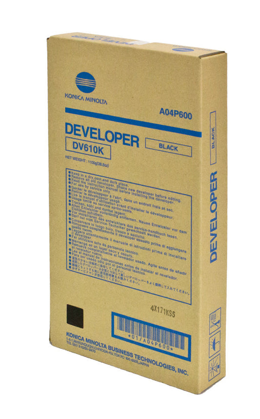 Konica Minolta DV610BK (A04P600) Developer, Black 200K Yield