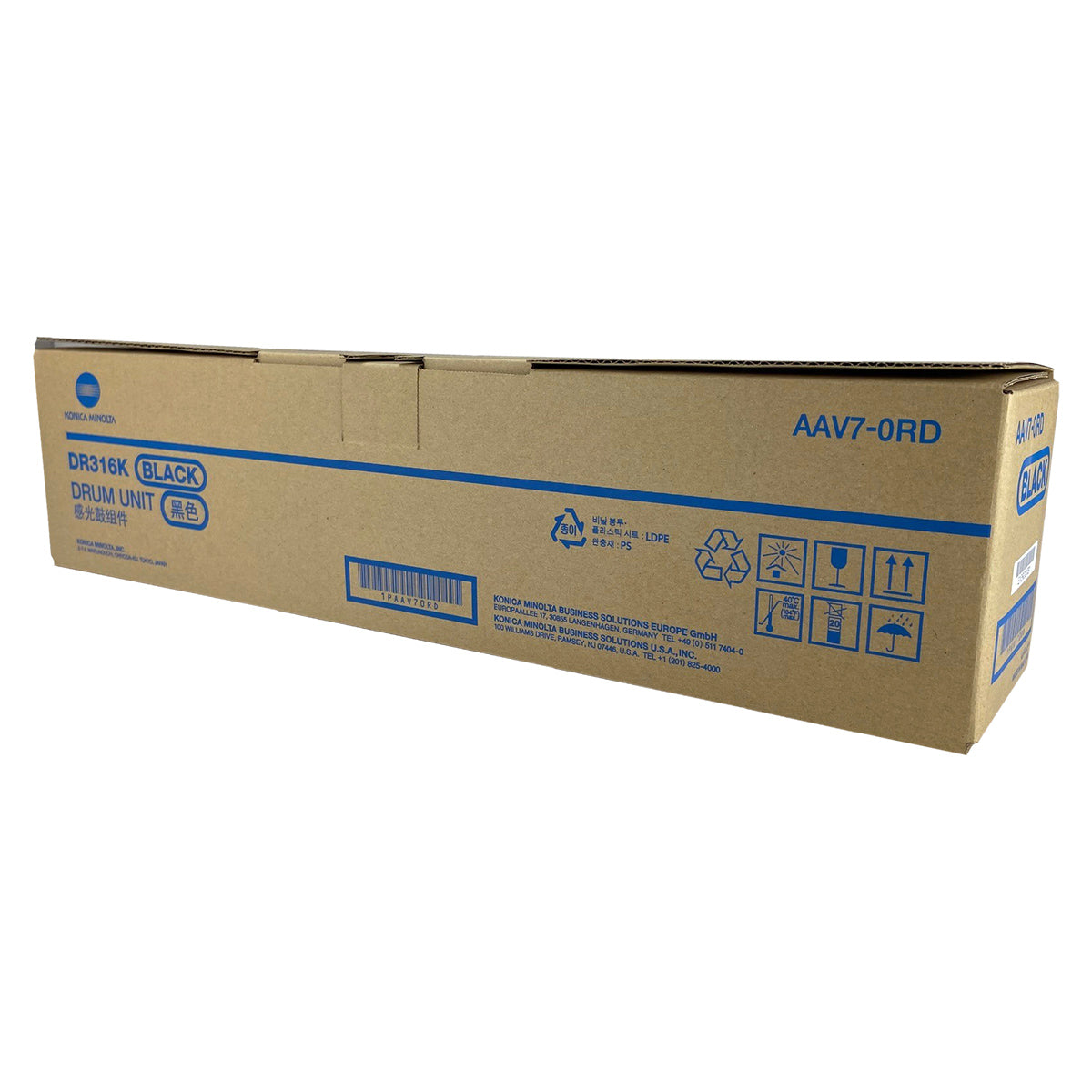Konica Minolta DR316K (AAV70RD) Drum Unit, Black 170K - 225K Yield