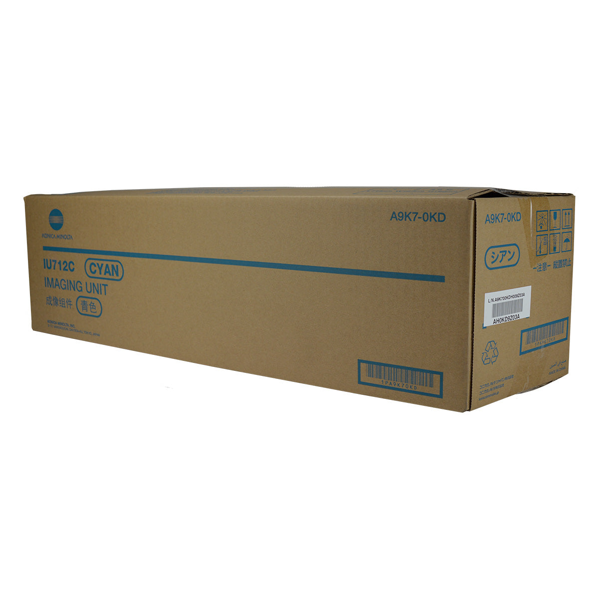 Konica Minolta IU712C (A9K70KD) Imaging Unit, Cyan 190K - 200K Yield
