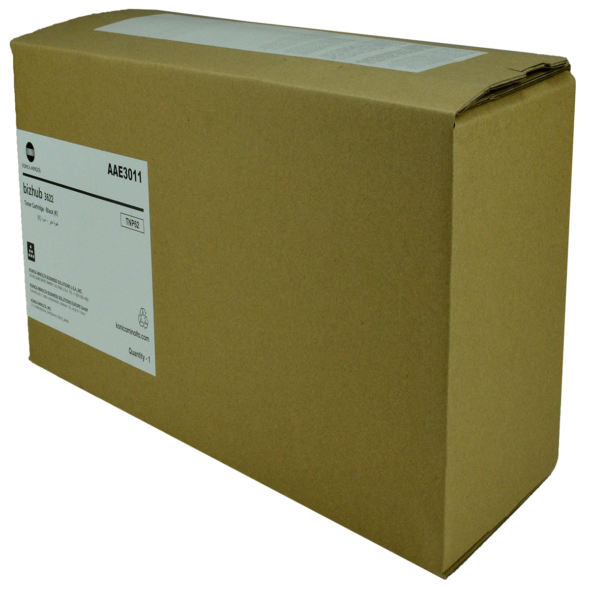 Konica Minolta TNP62 (AAE3011) Toner Cartridge, Black 15K Yield