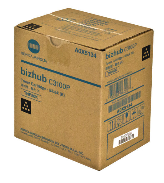 Konica Minolta TNP50K (A0X5134) Toner Cartridge, Black 6K Yield