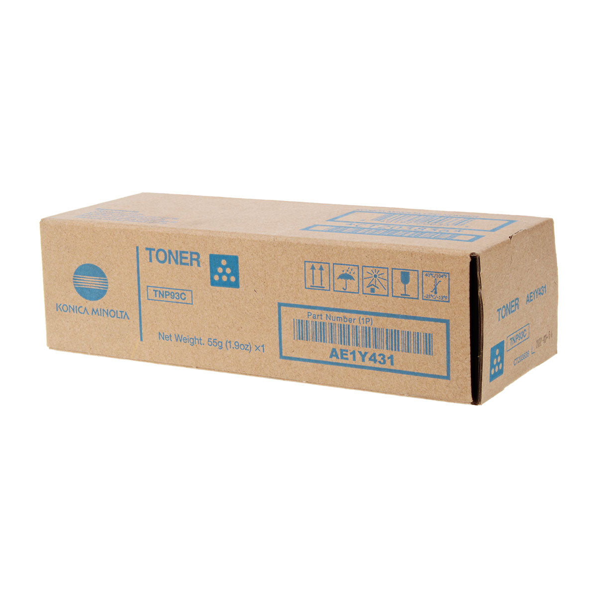 Konica Minolta TNP93C (AE1Y431) Toner Cartridge, Cyan 4K Yield