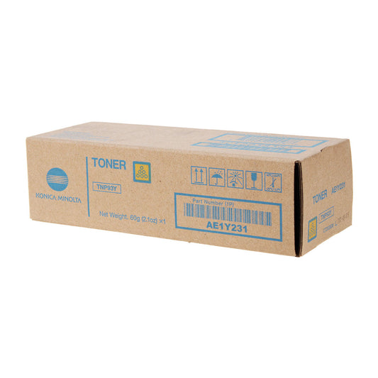 Konica Minolta TNP93Y (AE1Y231) Toner Cartridge, Yellow 4K Yield