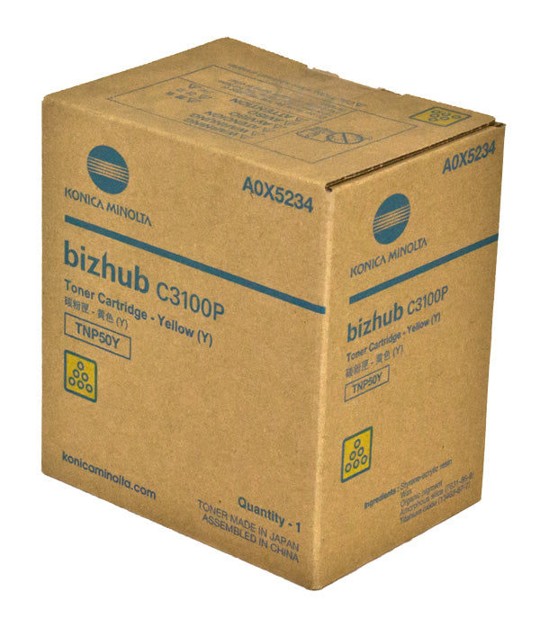 Konica Minolta TNP50Y (A0X5234) Toner Cartridge, Yellow 6K Yield