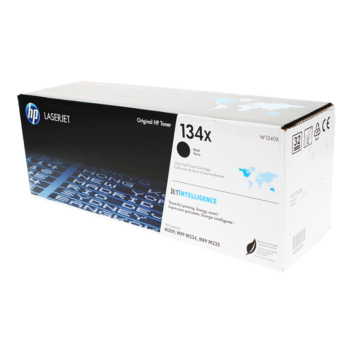 HP 134X (W1340X) Toner Cartridge, Black 2.4K High Yield