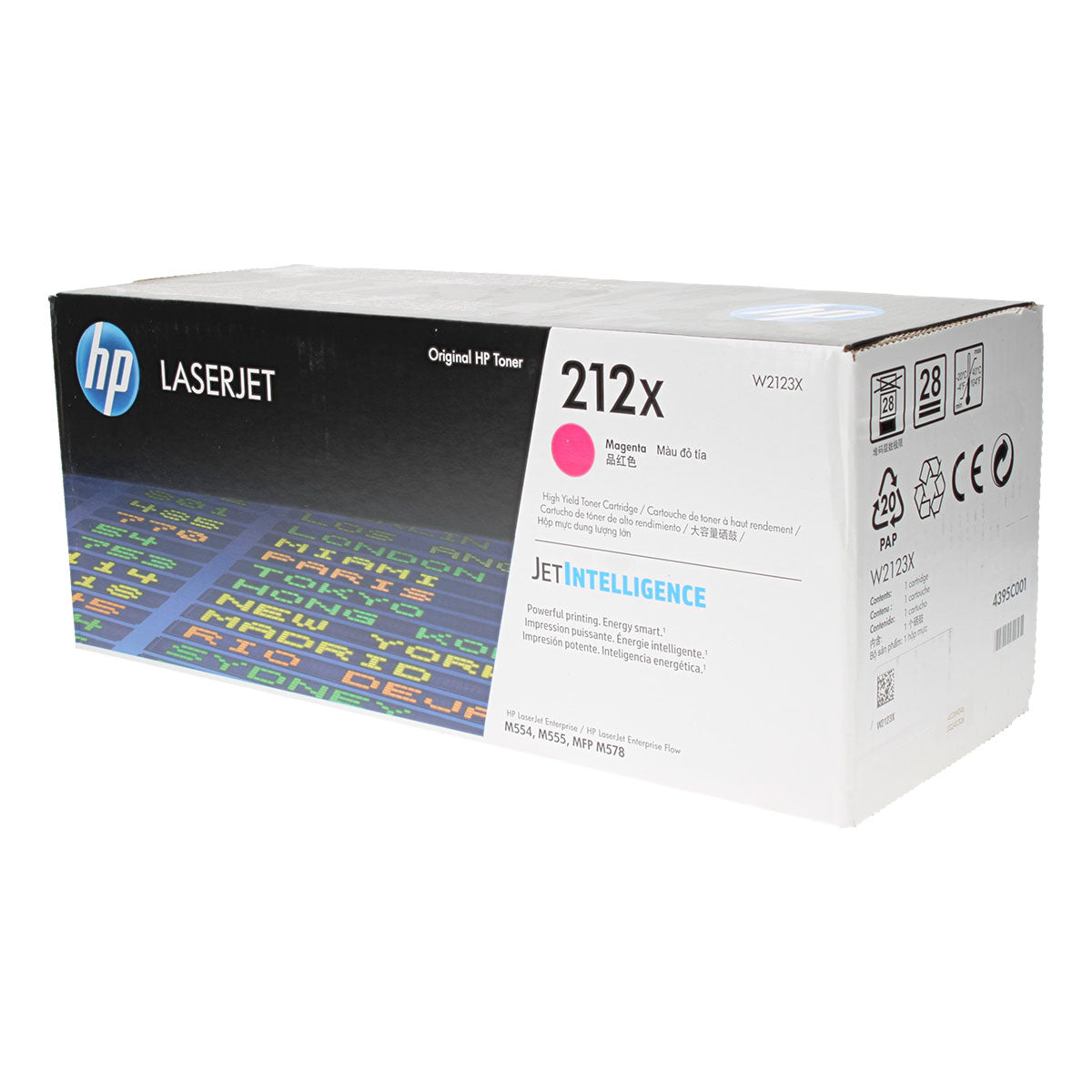 HP (W2123X) Toner Cartridge, Magenta 10K Yield
