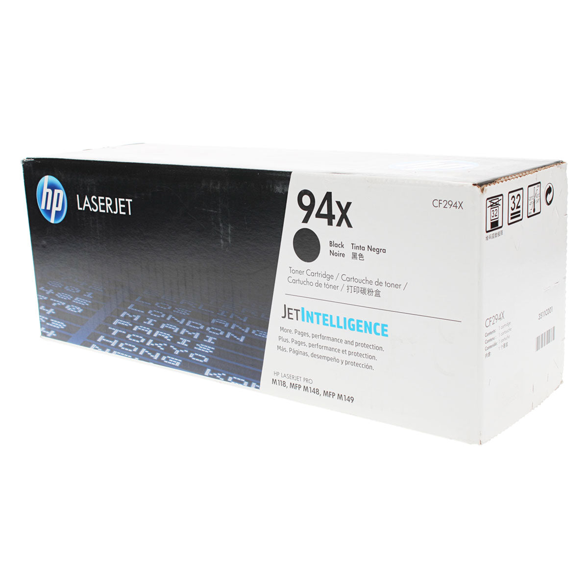 HP 94X (CF294X) Toner Cartridge, Black 2.8K High Yield