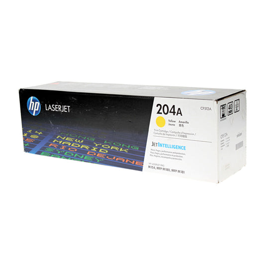 HP 204A (CF512A) Toner Cartridge, Yellow 900 Yield